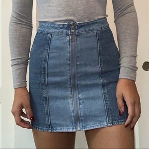 Two-Toned Zip-Up Skirt